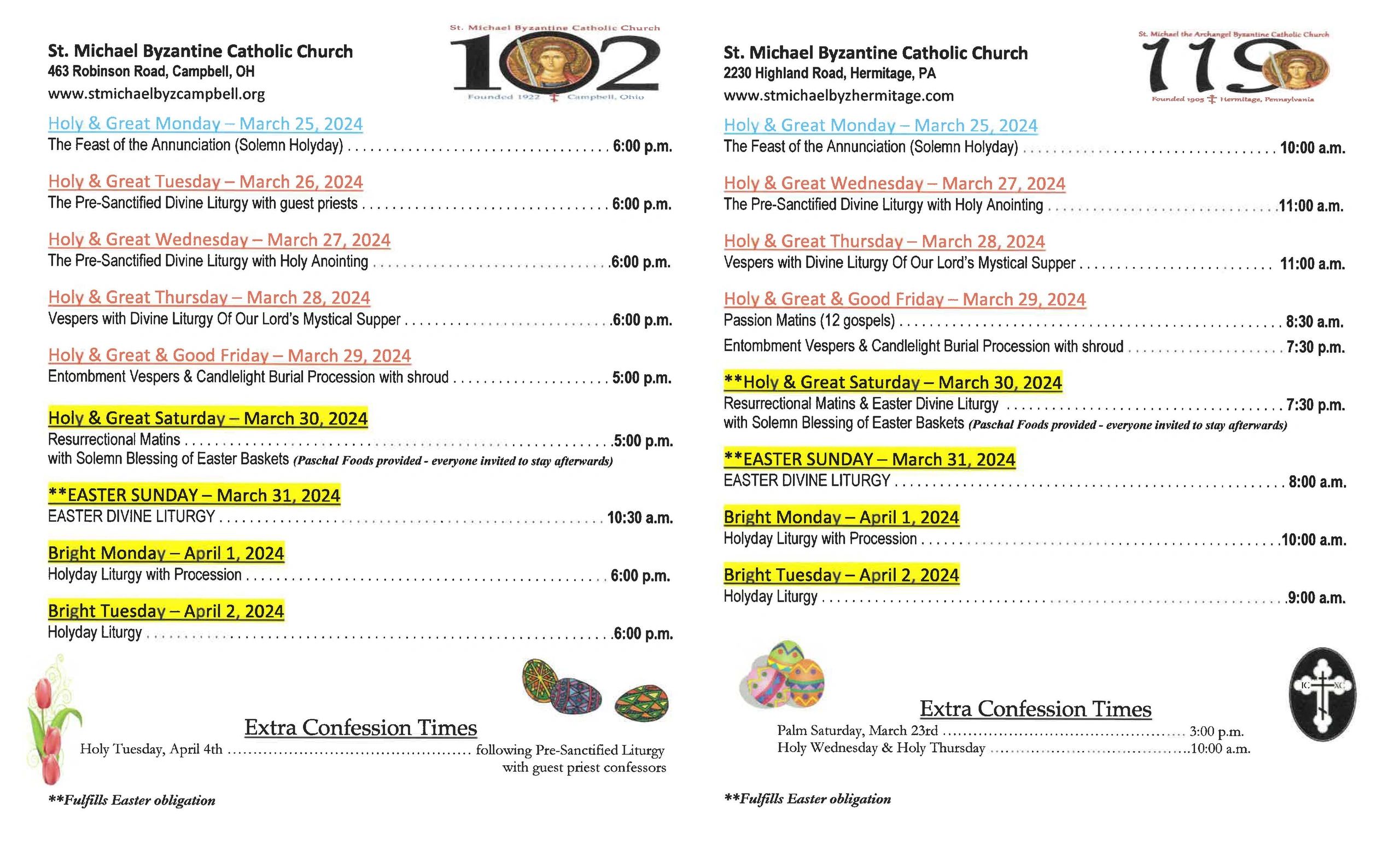 Saint Michael's Byzantine Catholic Church Hermitage PA